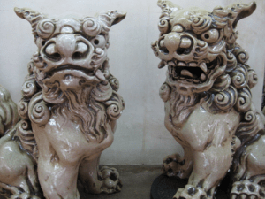 Pair of shisa - Guardians of Okinawan homes and culture